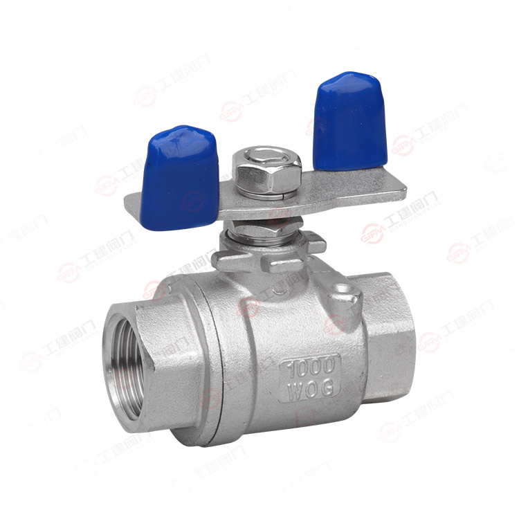 蝶型二片式丝扣球阀