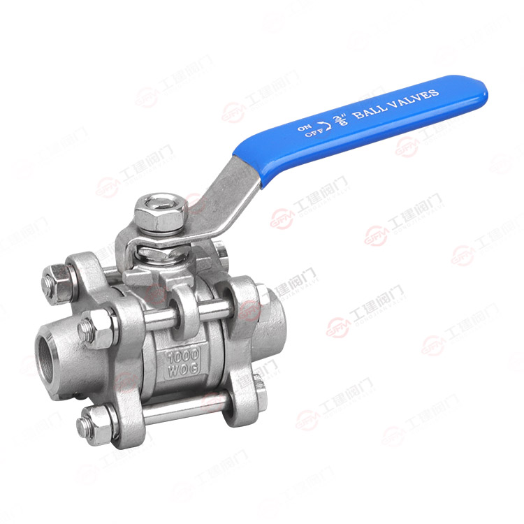 三片式对焊球阀